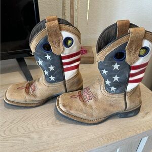 Boys cowboy boot JB Dillon American flag